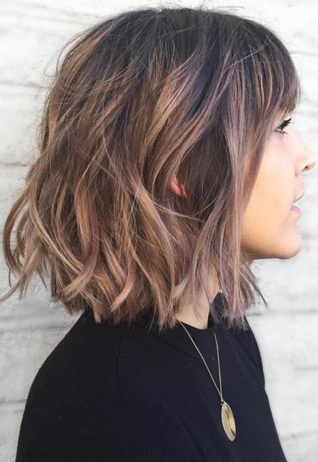 Choppy Long Bob With Fringe - 75 Sexy Long Bob Hairstyles