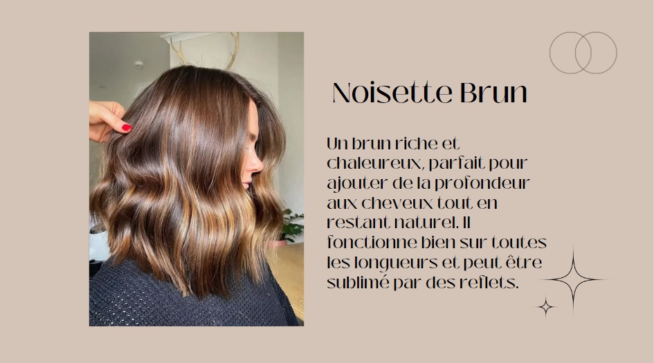 Cheveux noisette brun