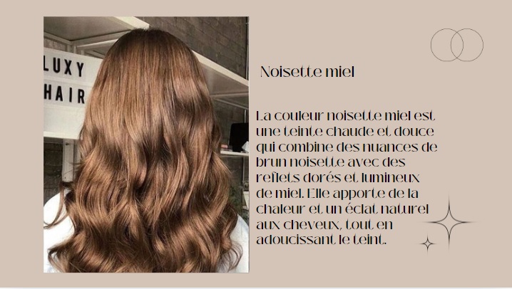 Cheveux noisette miel