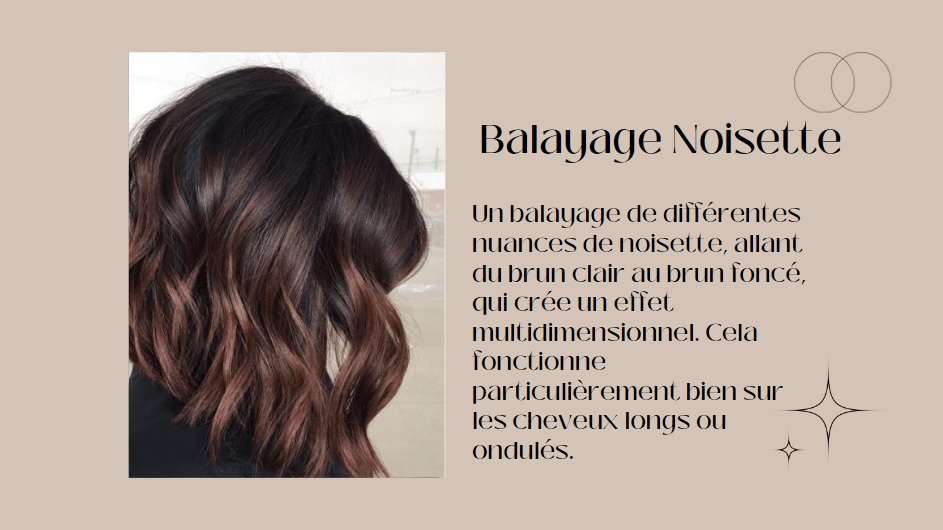 Balayage cheveux noisette