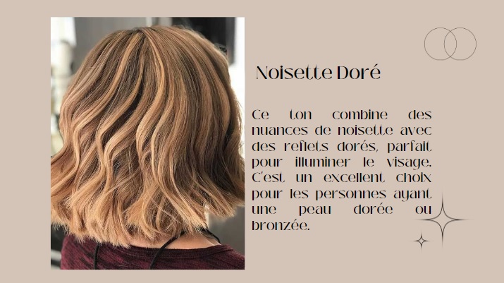 Cheveux noisette doré