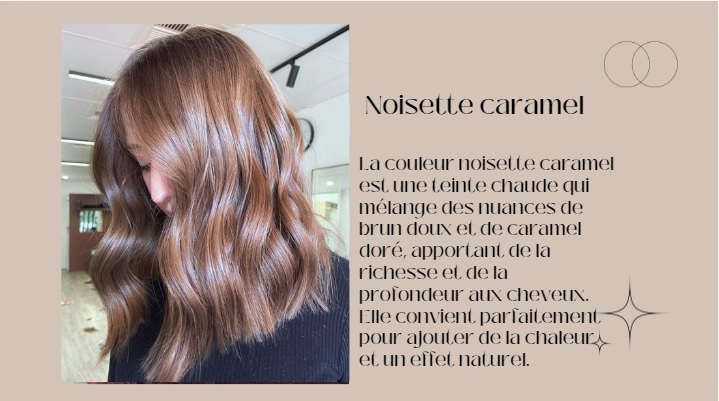 Cheveux noisette caramel