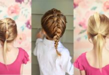 Modèles de coiffures simples pour petite fille: Coiffures pour école.