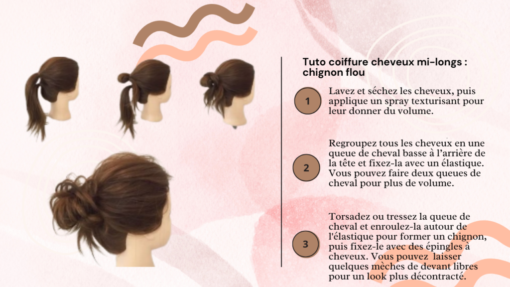 Tuto coiffure facile cheveux mi long