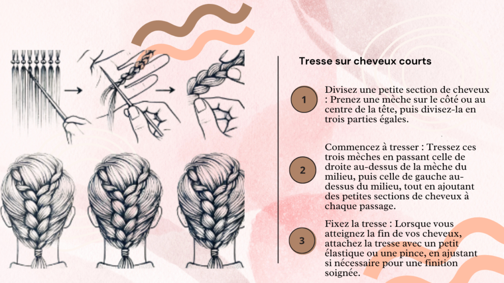 Tutoriel facile de tresse sur cheveux courts