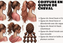 Coiffure simple avec une queue de cheval