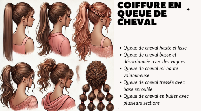 Coiffure simple avec une queue de cheval