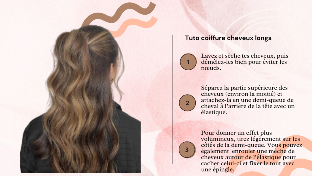 Tuto coiffure facile cheveux long